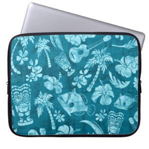 Makapuu Beach Hawaiian Batik Neoprene Wetsuit Laptop Sleeve