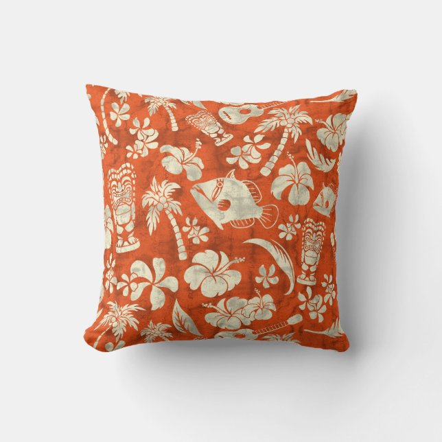 Makapuu Beach Hawaiian Batik Square Pillows (Front)