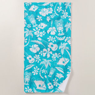 Makapuu Beach Hawaiian Batik Turquoise Beach Towel