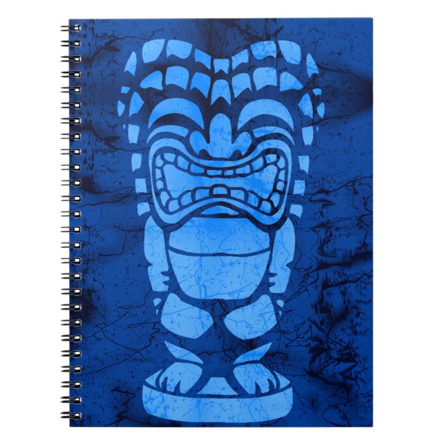 Makapuu Beach Hawaiian Laughing Tiki Batik Notebook (Front)