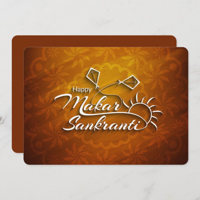 Makar Sankranti Holiday Card (Front/Back)