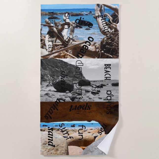 makatu beach beauty new zealand towel (Front)