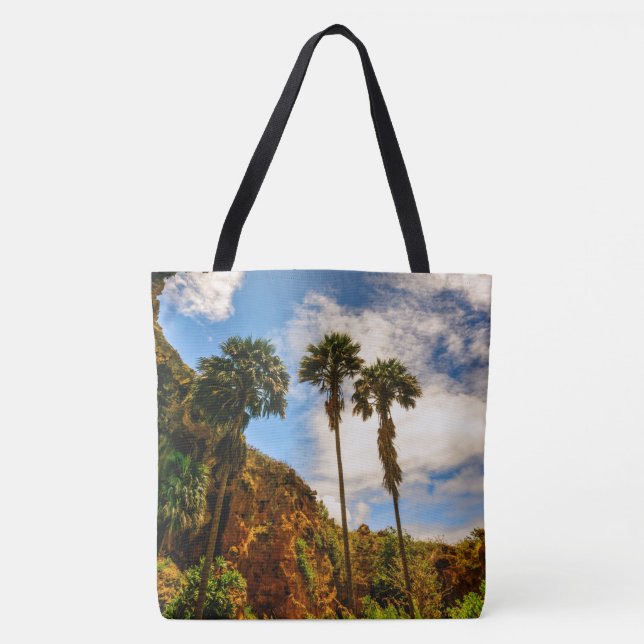 Makauwahi Cave Palms, Kauai, Hawaiian Beach Bag (Front)