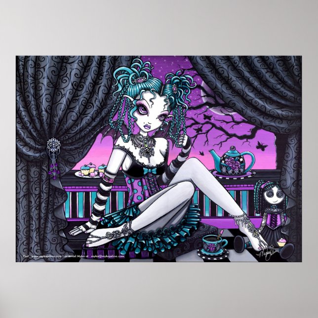 "Makayla" Gothic Fairy Tea Party Poster (Front)