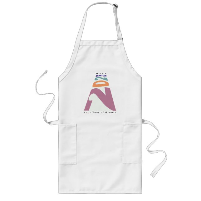 Make 2025 Your Year of Growth Long Apron (Front)