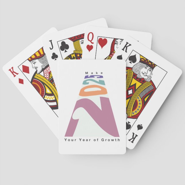 Make 2025 Your Year of Growth Playing Cards (Back)