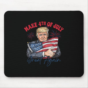 Make 4th Of July Great Again Funny Trump Patriotic Mouse Mat