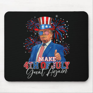 Make 4th Of July Great Again Patriotic Firework Mouse Mat