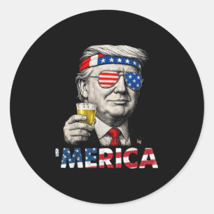 Make 4th Of July Great Again Shirts Patriotic 4th Classic Round Sticker