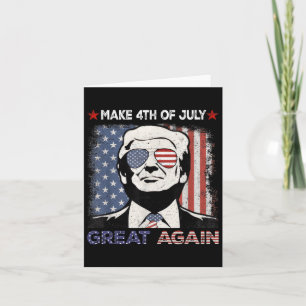 Make 4th Of July Great Again Trump Men Women 2 Sid Card