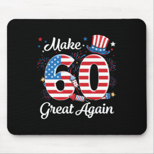 Make 60 Great Again 60th Birthday American Flag In Mouse Mat