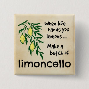 Make a Batch of Limoncello Lemon Liqueur 15 Cm Square Badge