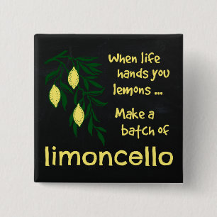 Make a Batch of Limoncello Lemon Liqueur 15 Cm Square Badge