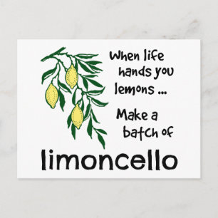 Make a Batch of Limoncello Lemon Liqueur Postcard
