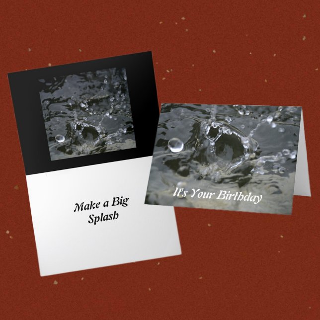 Make a Big Splash Stylish Fun Birthday Card (Creator Uploaded)