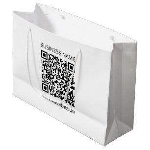 Make a Business QR Code Instantly & Editable Text Large Gift Bag
