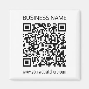 Make a Business QR Code Instantly & Editable Text Magnet