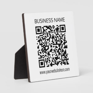 Make a Business QR Code Instantly & Editable Text Plaque