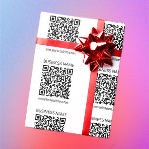 Make a Business QR Code Instantly & Editable Text Wrapping Paper