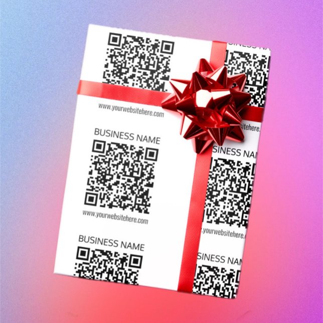 Make a Business QR Code Instantly & Editable Text Wrapping Paper (Creator Uploaded)