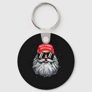 Make A Christmas Great Again Funny Xmas Trump Sant Key Ring