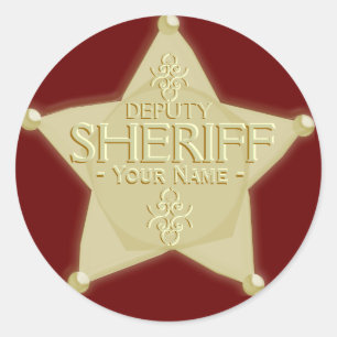 Make a Deputy Sheriff with Name Badge Sticker