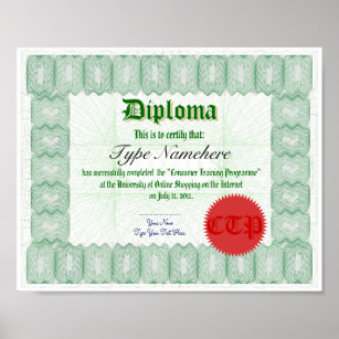 Make a Diploma Certificate Print
