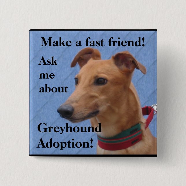 Make a fast friend! 15 cm square badge (Front)