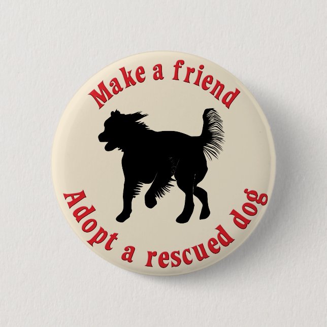Make A Friend - Mutts 6 Cm Round Badge (Front)