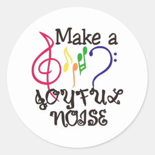 Make A Joyful Noise Classic Round Sticker