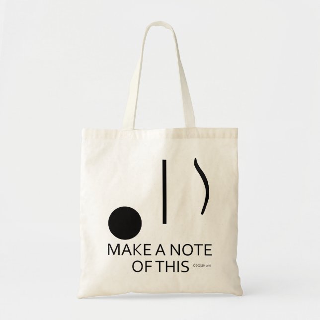 Make A Note of This Tote Bag (Front)