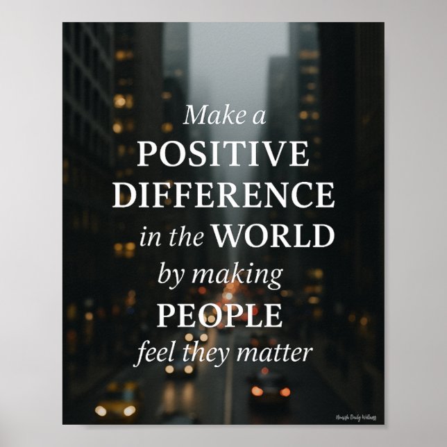 Make a Positive Difference” Inspirational Wall Art (Front)