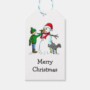 Make a Snowman for Christmas Gift Tags