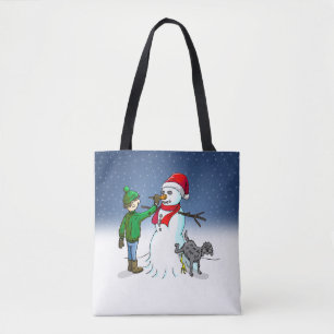 Make a Snowman Tote Bag