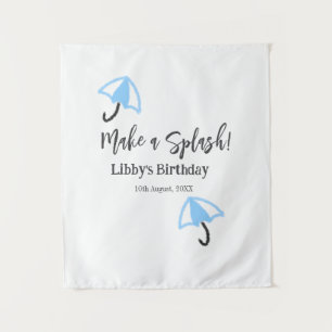 Make a splash blue umbrella summer pool birthday p tapestry