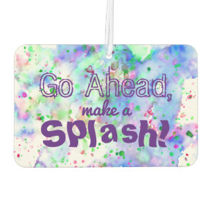 Make a Splash Fun Watercolor Paint Splatter Car Air Freshener