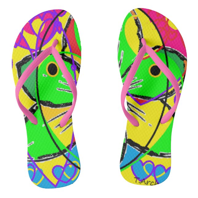 Make a splash in the boldest brightest colours flip flops (Footbed)
