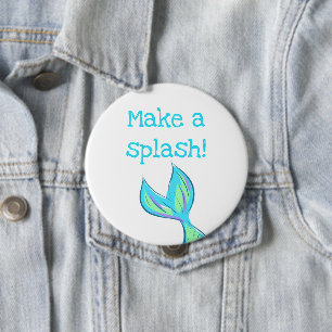 Make a Splash! Mermaid 10 Cm Round Badge