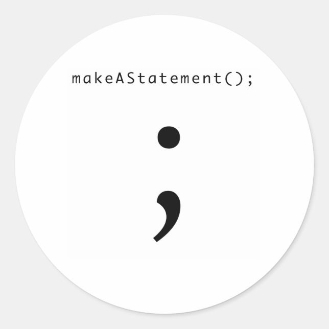 Make A Statement Classic Round Sticker (Front)