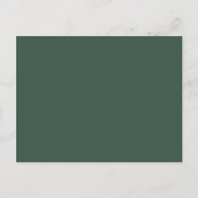 Make a Statement with a Pine Green Solid Colour Postcard (Front)