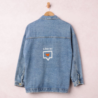 Make a statement with our "Like It!" Custom Women Denim Jacket