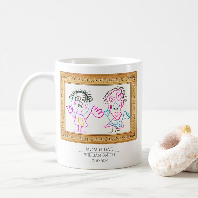 Make a Treasure By Your Kid's Art Work | Mug (With Donut)