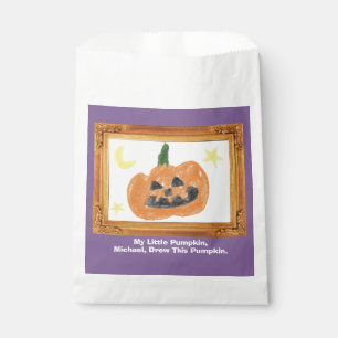Make a Treasure By Your Kid's Art Work Pumpkin Favour Bags