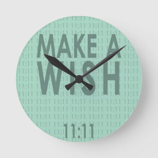 Make A Wish 11:11 Round Clock