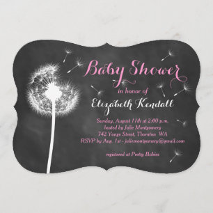 Make a Wish! Baby Shower Invitation (pink)