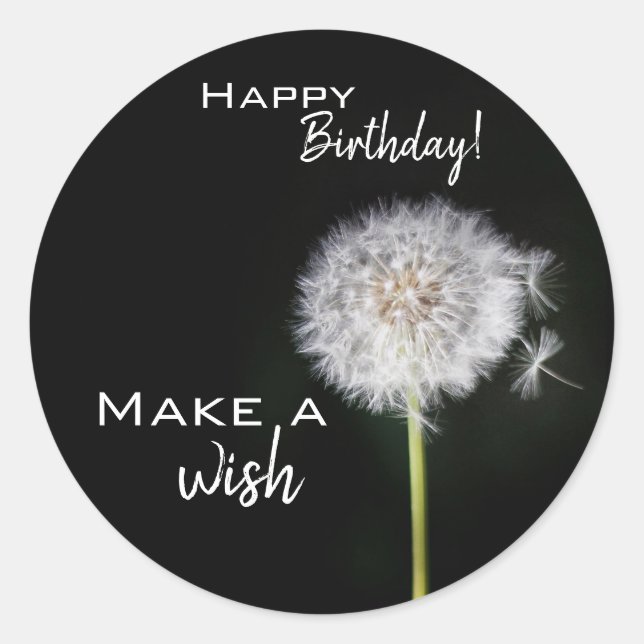 Make a Wish Birthday Stickers (Front)