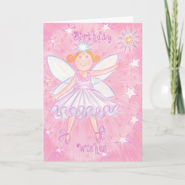 Make a Wish 'Birthday Wishes' greetings card (Front)