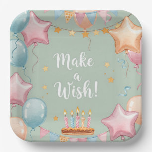 Make a Wish, by Natasha Us Paper Plate