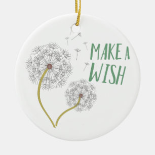 Make A Wish Ceramic Tree Decoration