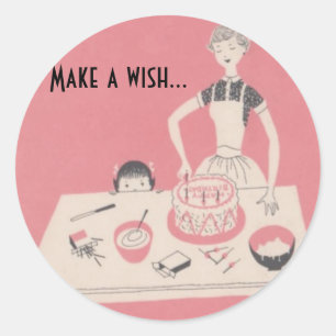 Make a wish... classic round sticker